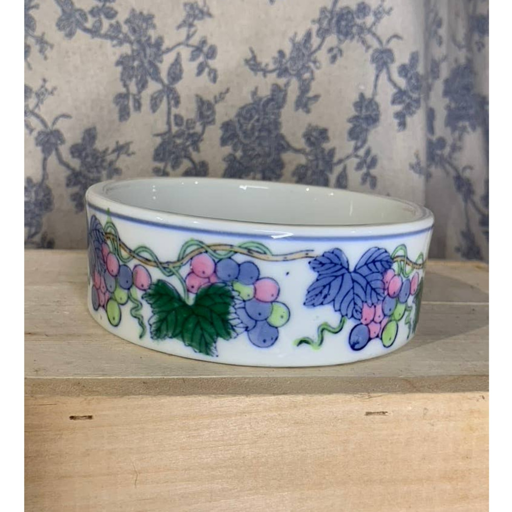 Vintage Williams Sonoma Wine Coaster IDG Japan Grapes Trinket Dish